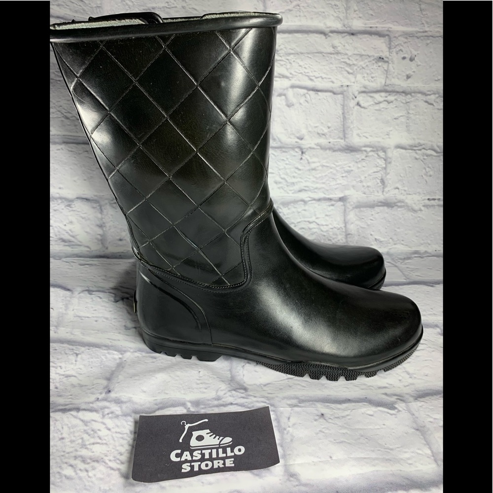 Sperry Topsider Rain boots size 8 black Rubber